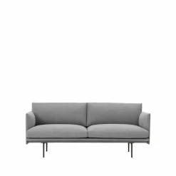Outline soffa 2-sits Fiord 151 grey-Black