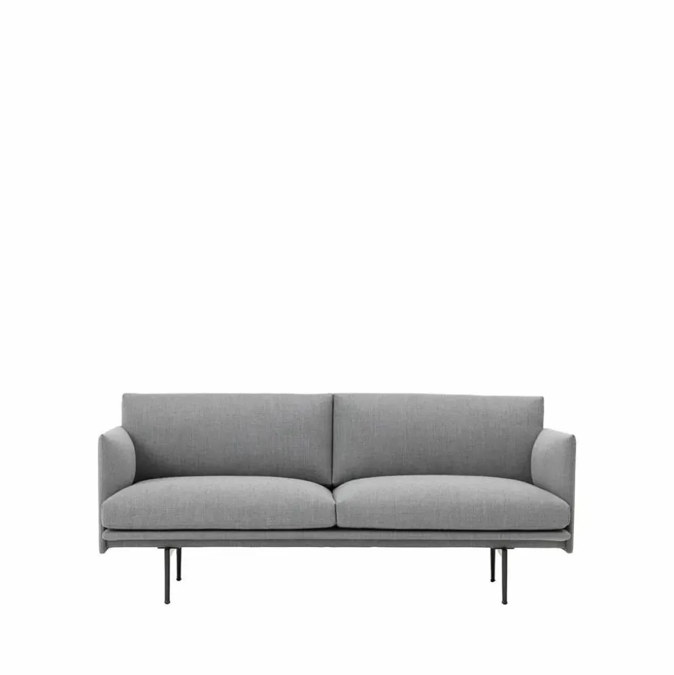 Outline soffa 2-sits Fiord 151 grey-Black