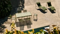 Palissade matgrupp 4 stolar 170x90 cm - Olive