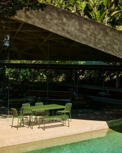 Palissade matgrupp 6 stolar 170x90 cm olive