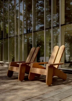 015 Peace Outdoor Lounge Chair loungestol Värmebehandlad furu
