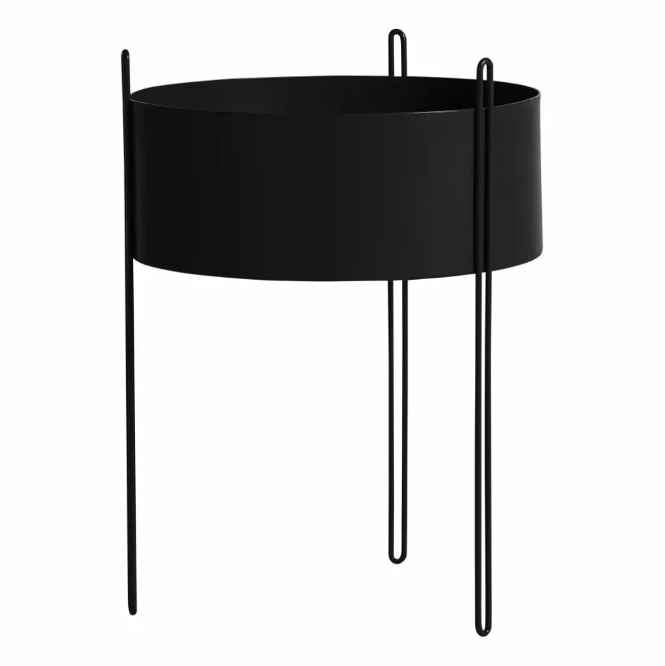 Pidestall blomkruka large Ø40 cm Svart
