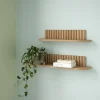 Pillar vägghylla Oak 60x15x12 cm