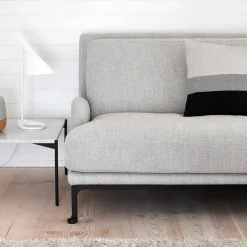 Plateau med bricka soffbord marmor svart-svart stativ-bricka i ask-60x100