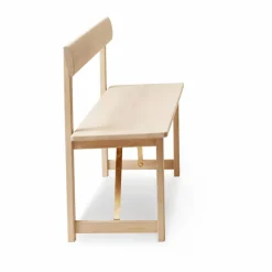Position bänk 155 cm Vit ek-mässing