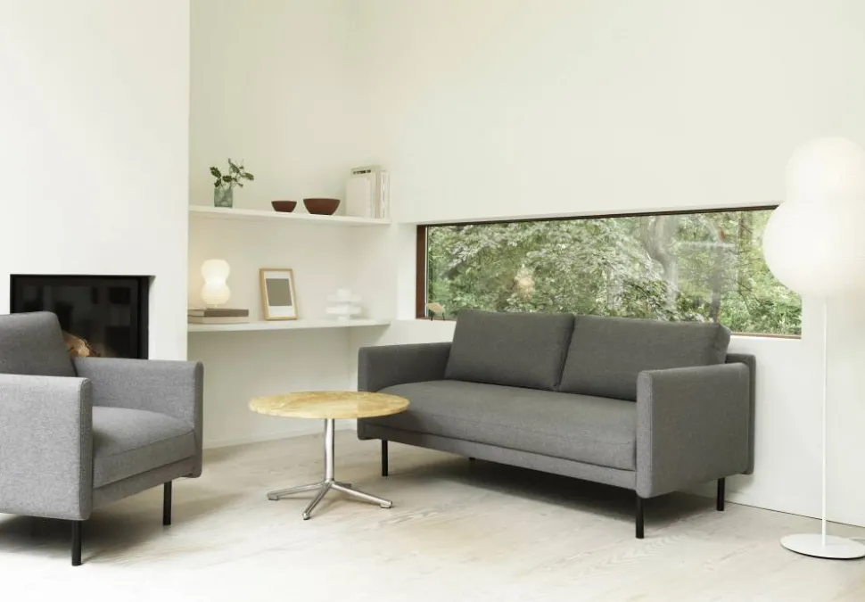 Rar 2-sits soffa Re-Born dark grey