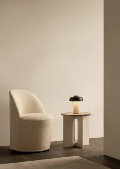 Reverse portabel bordslampa 24 5 cm Travertine-bronzed aluminium