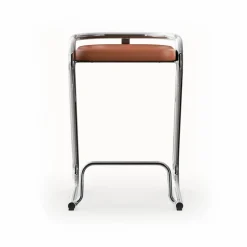 S70-3 barpall Elmo Nordic läder Cognac-kromstativ