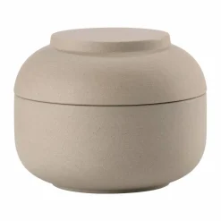Sensu burk med lock Ø10 5x7 5 cm Taupe