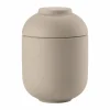 Sensu burk med lock Ø6 5x9 cm Taupe