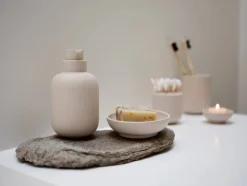 Sensu burk med lock Ø6 5x9 cm Sand
