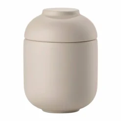Sensu burk med lock Ø6 5x9 cm Sand