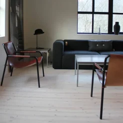 September loungestol Svart-svartlackat stålstativ