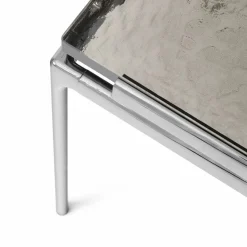 Sett LN13 soffbord Smoked cast glass-dark chrome
