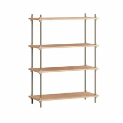 Shelving System classic hylla Ek-warm grey 86x115x35 cm S.115.1.A