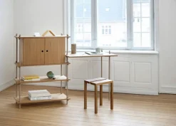 Shelving System hylla med skåp Rökt ek-black 163x200x35 cm S.200.2.C