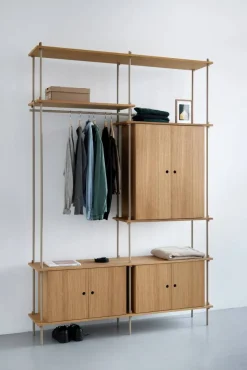 Shelving System hylla med skåp Rökt ek-warm grey 163x85x35 cm S.85.2.C