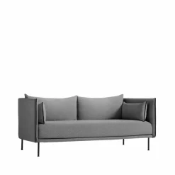 Silhouette 2-sits soffa Coda 182 grå-svarta metallben