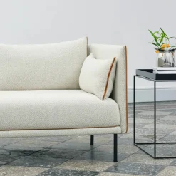 Silhouette 2-sits soffa Coda 182 grå-svarta metallben