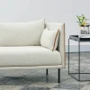 Silhouette 2-sits soffa Linara 142-cognac leather piping-oiled oak
