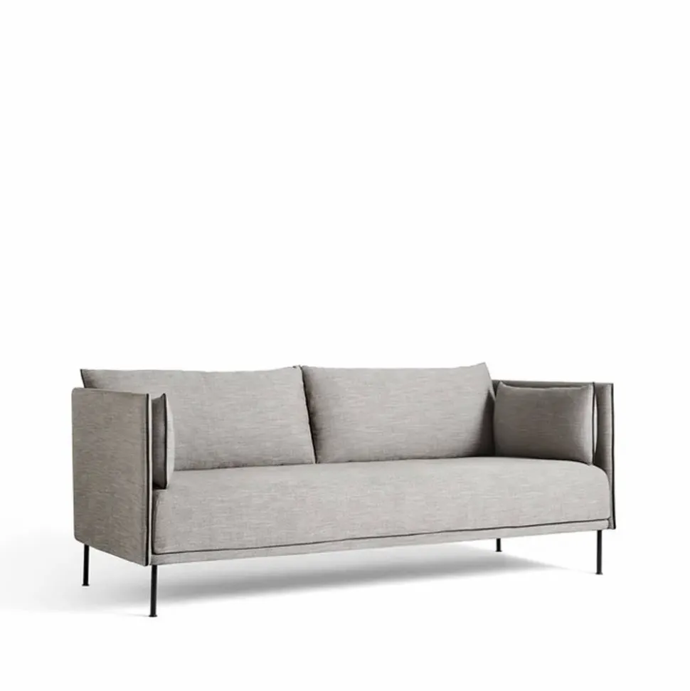 Silhouette 2-sits soffa Ruskin 33-svart metallben