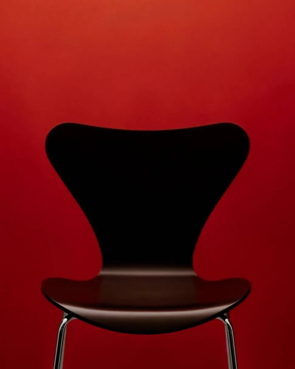 Sjuan 3107 stol Brown-rostfritt stål