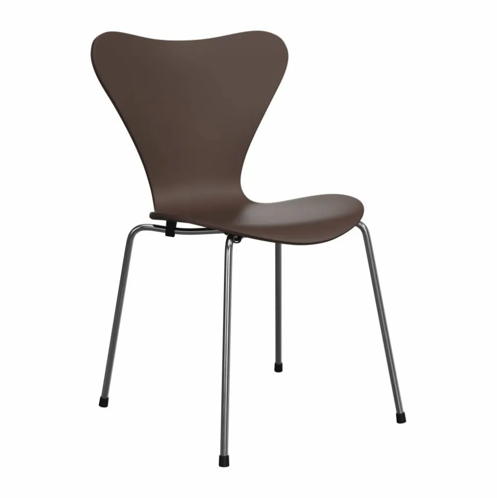 Sjuan 3107 stol Brown-rostfritt stål