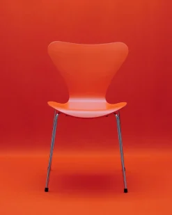 Sjuan 3107 stol Orange-rostfritt stål