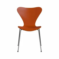 Sjuan 3107 stol Paradise orange-lackad-kromat stålstativ