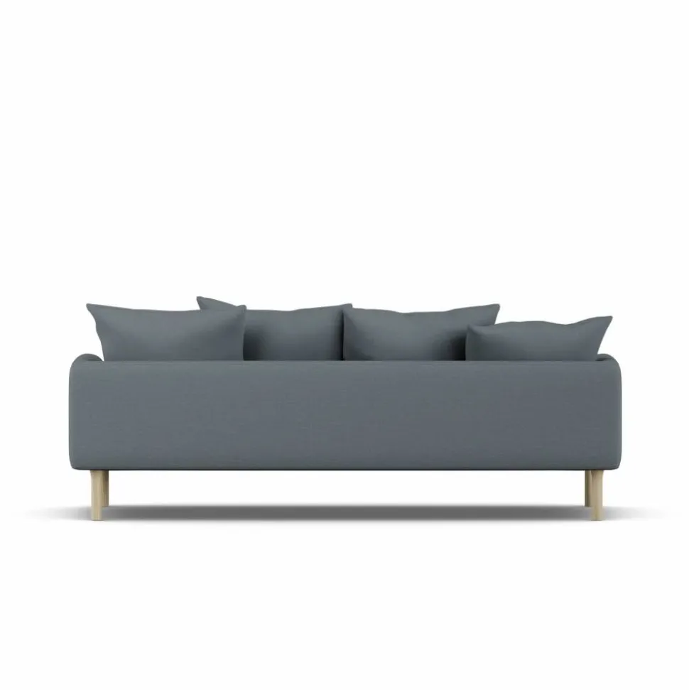 Sjövik soffa Same Blue 6678-vitoljad ek 3-sits