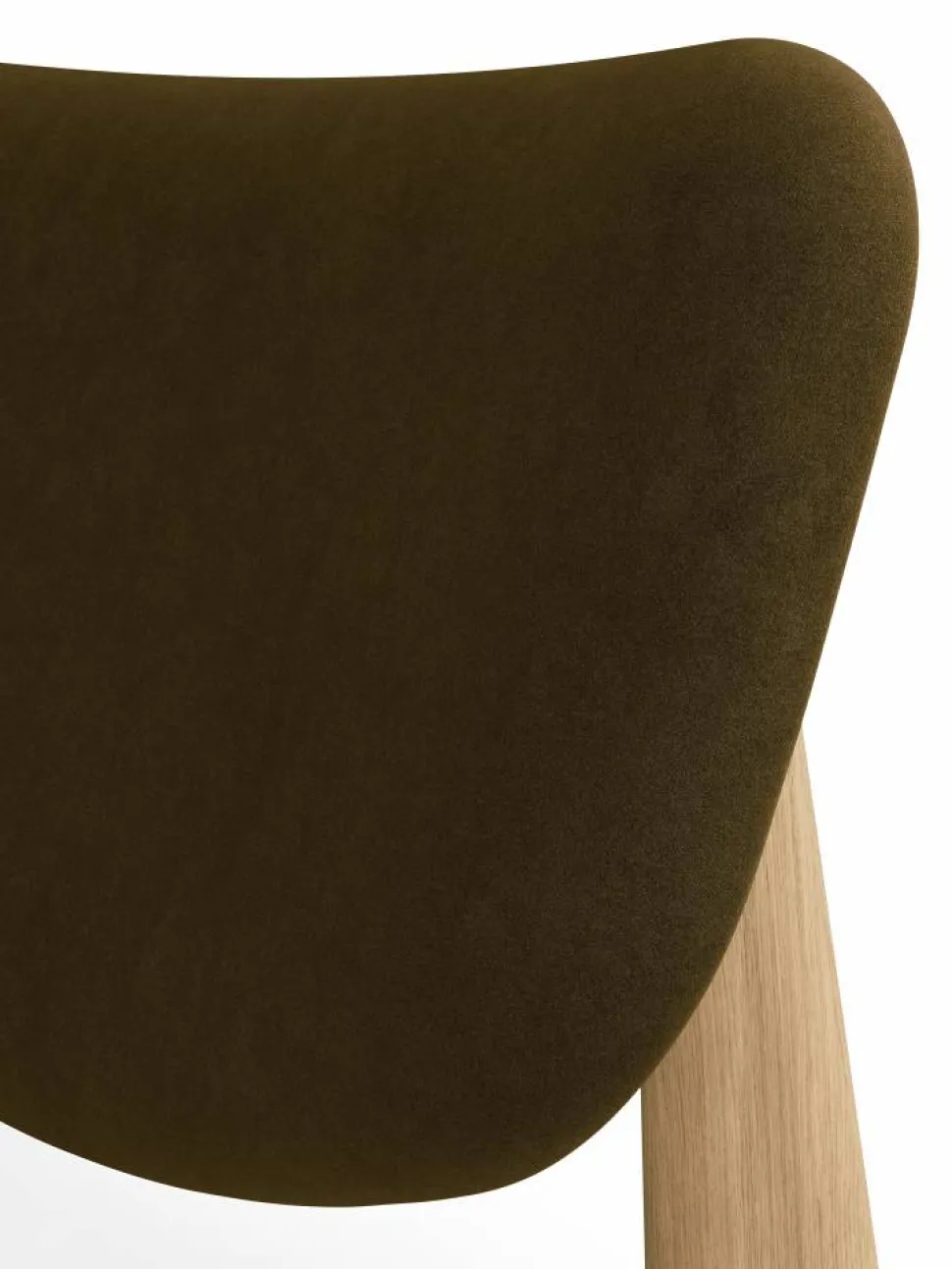 Slab loungestol klädd sits Natural brushed oak-Royal 0162 CMHR Khaki