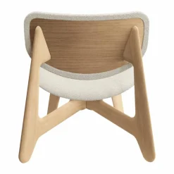 Slab loungestol klädd sits Natural brushed oak-Elle 0200 CMHR Natural