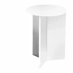Slit high sidobord Ø35 cm White