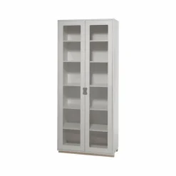 Snö F högskåp vitrin light grey björksockel dj.42 cm