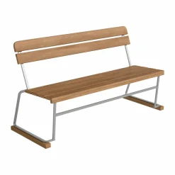 Soffa 3 Teak-galvaniserad stål