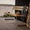 Soffa 5 Teak-varmförzinkat stativ
