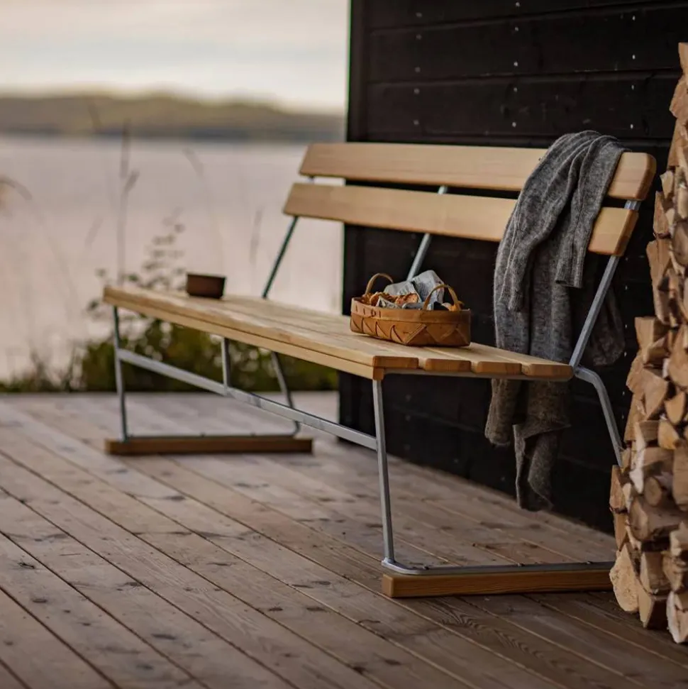 Soffa 5 Teak-varmförzinkat stativ