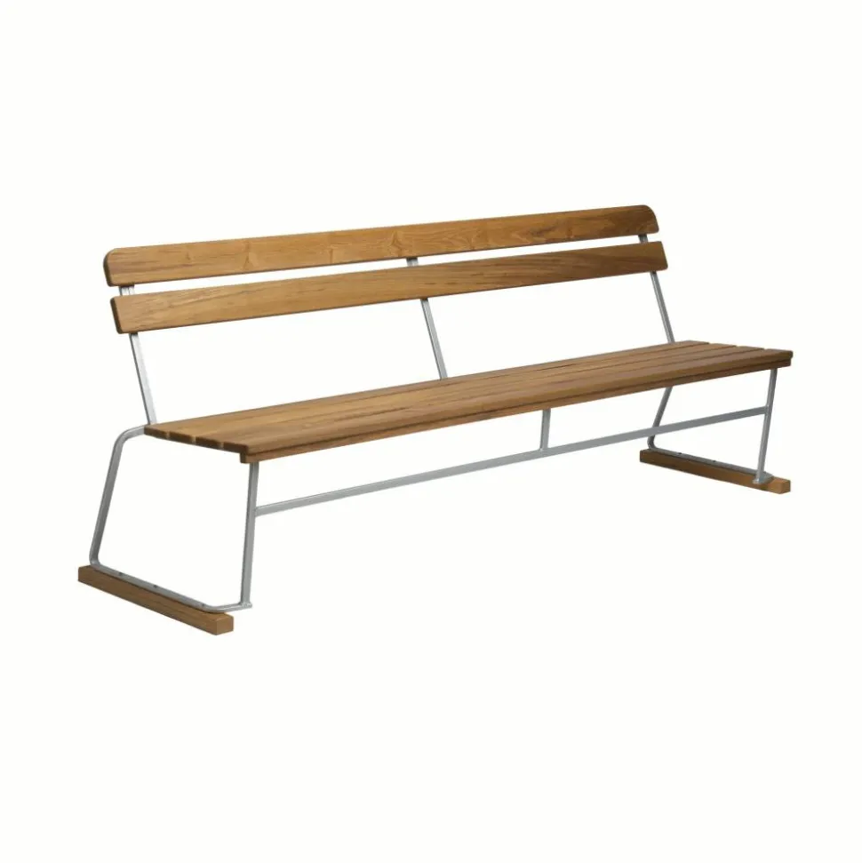 Soffa 5 Teak-varmförzinkat stativ