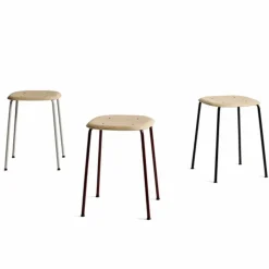 Soft Edge 70 pall Smoked oak-svart stålstativ