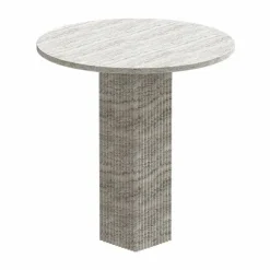 Soho matbord Silver travertin Ø80x74