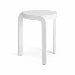 Spin pall H44 cm Ask vitlaserad