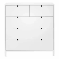 Square byrå 2+3 lådor Vit