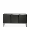 Stairs sideboard 3 dörrar Svartbetsad ek 150x80x46 cm
