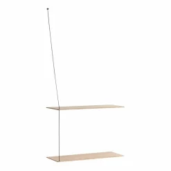 Stedge hylla 60 cm Vitpigmenterad ek