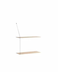 Stedge hylla 60 cm Vitpigmenterad ek