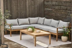 Stockaryd soffmodul hörndel teak/light grey