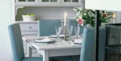 Stockholm matbord rektangulärt whitewash 1 ilägg á 55cm