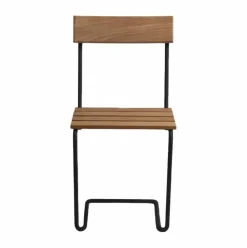 Stol 1 Obehandlad teak-svart