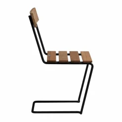 Stol 1 Obehandlad teak-svart