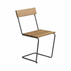 Stol 1 Teak-varmförzinkat stativ